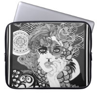 Smoking Woman Neoprene Laptop Sleeve 15 inch