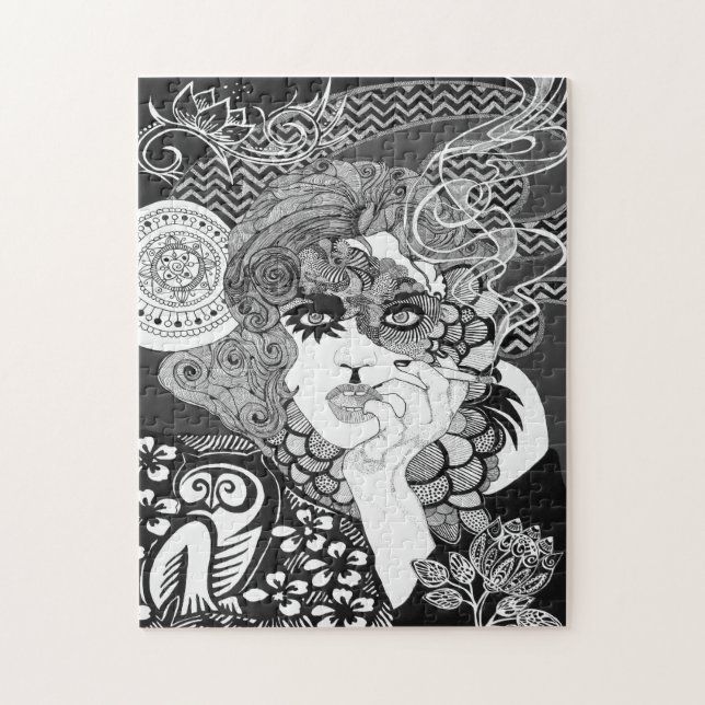 Smoking Woman Puzzle (Vertical)