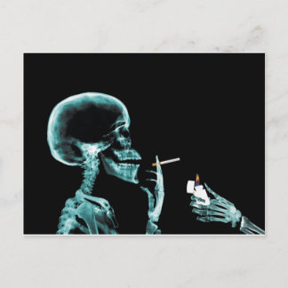 smoking x-rays postcard
