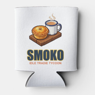 Smoko Stubby Holder, Pie and Cuppa Tradie Gift Can Cooler