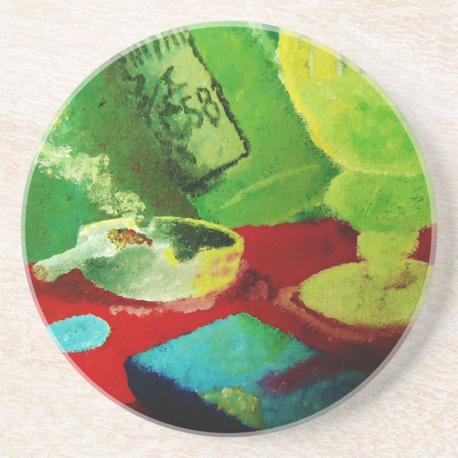 Smoky Absinthe Bar Coaster (Front)