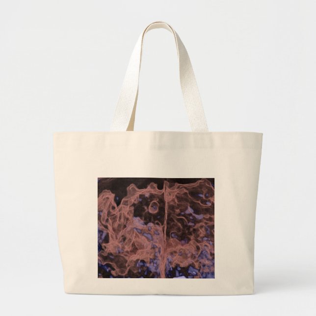 Smoky Brown Polished Geode Large Tote Bag (Front)
