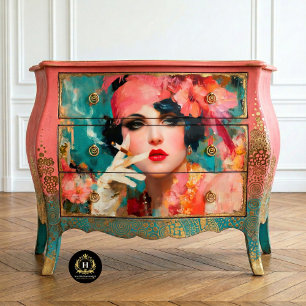 Smoky Flapper Glam Decoupage Tissue Paper
