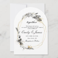 Smoky Frame gold chic wedding