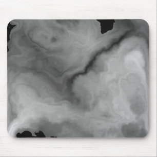 Smoky Grey and Black Marble Mouse Pad