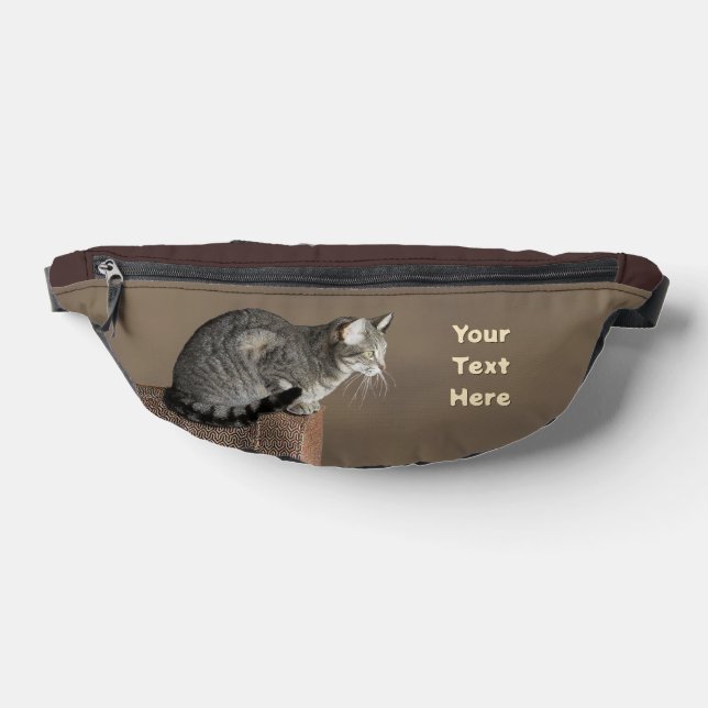 Smoky Grey Tabby Cat Bum Bags (Lay Down)