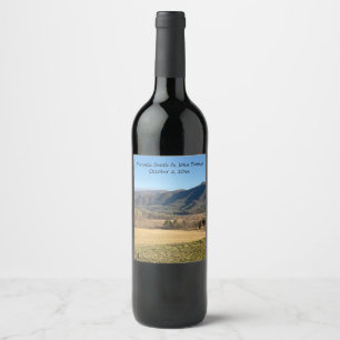 Smoky Mountain Cades Cove Wedding Wine Label