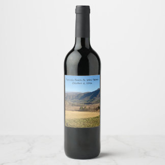 Smoky Mountain Cades Cove Wedding Wine Label