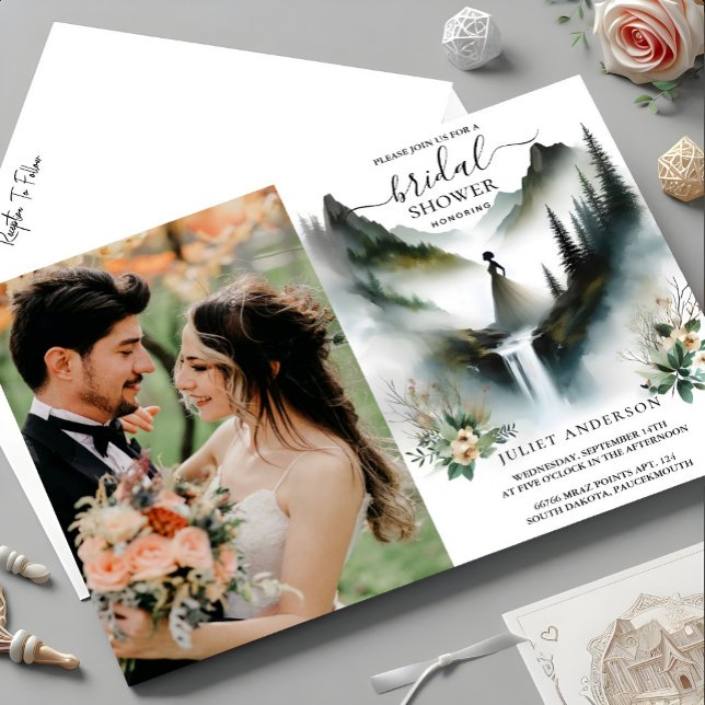 Smoky Mountain Sell Pretty Camera Bridal Shower Invitation (Creator Uploaded)