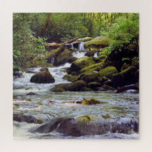 Smoky Mountain Stream  -  20x20 Jigsaw Puzzle