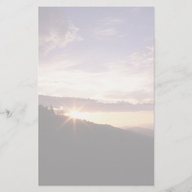 Smoky Mountain Sunrise Stationery (Front)