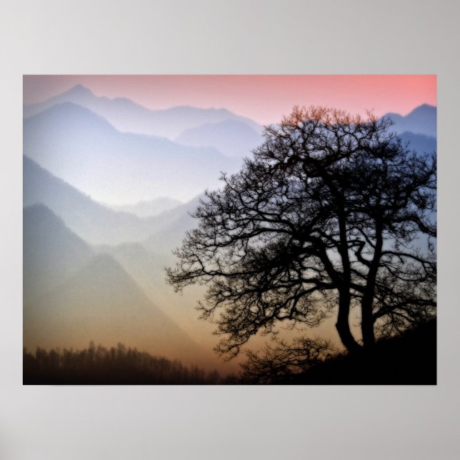 Smoky Mountain Sunset from the Blue Ridge Parkway Poster (Front)