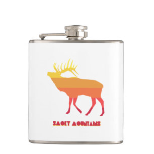 Smoky Mountains Elk Hip Flask