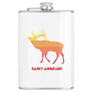Smoky Mountains Elk Hip Flask