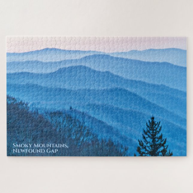 Smoky Mountains Newfound Gap GSMNP Photograph Jigsaw Puzzle (Horizontal)