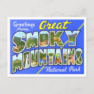 Smoky Mountains Vintage Big Letters Postcard