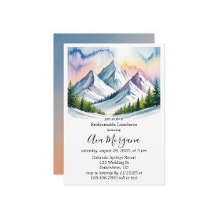 Smoky Mountains Winter Bridesmaids Luncheon Invitation
