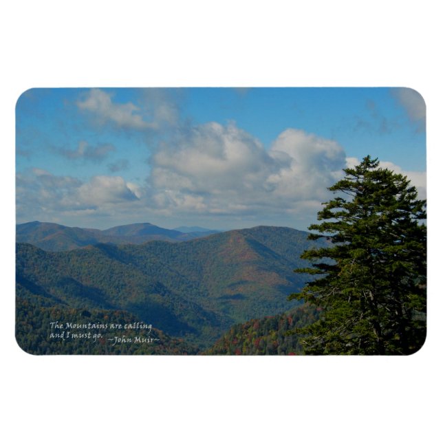 Smoky Mtns: Mtns are calling… John Muir Magnet (Horizontal)