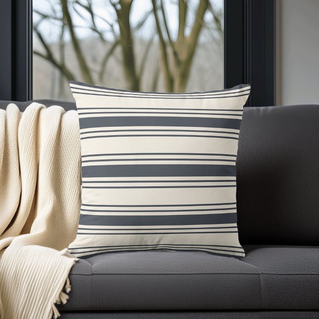 Smoky Navy Stripe Cushion (Creator Uploaded)