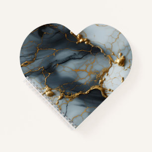 Smoky Onyx Marble with Golden Veins Notebook