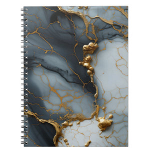 Smoky Onyx Marble with Golden Veins Notebook