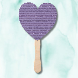 Smoky Plum Glitter Style Horizontal Stripes Hand Fan