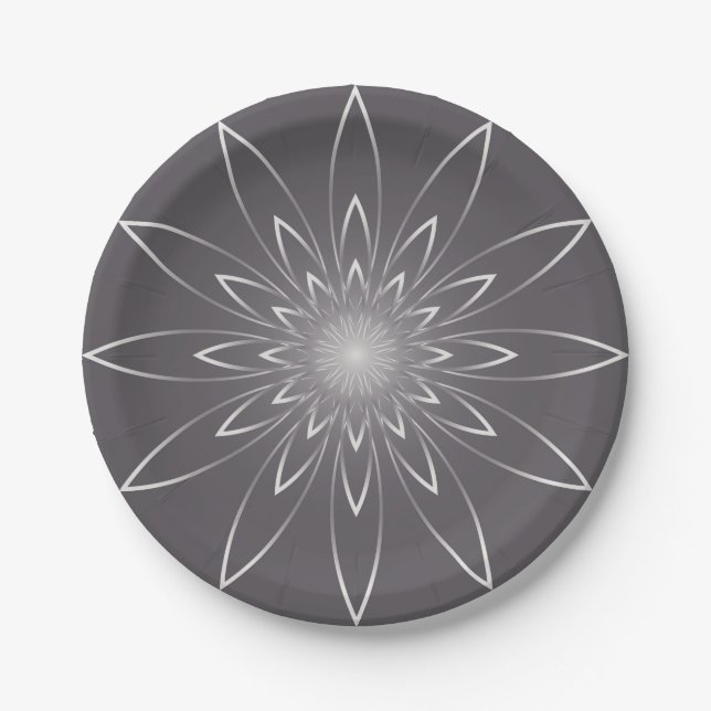smoky quartz clock paper plate (Front)