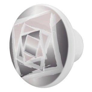 Smoky quartz grey ceramic knob