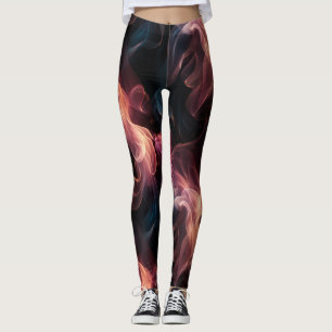 Smoky swirl designer leggings