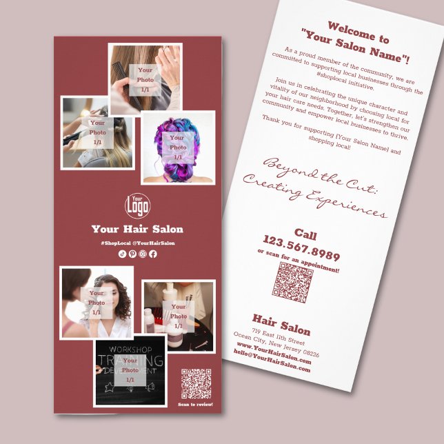 Smoky Topaz Hair Salon #ShopLocal  Rack Card (Smoky Topaz Hair Salon #ShopLocal Rack Card)