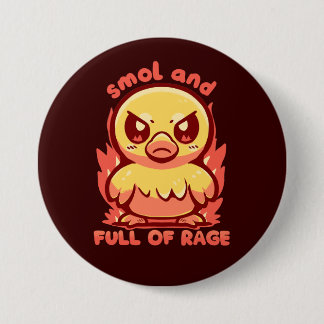 smol and full of rage 7.5 cm round badge