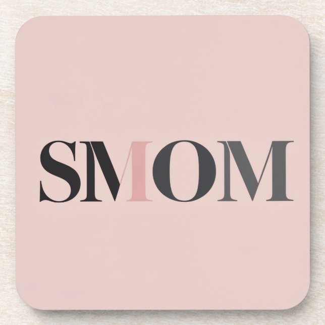 Smom Clock Gift Coaster (Front)