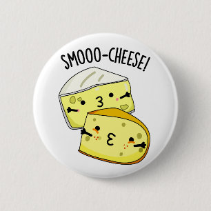 Smoo-cheese Funny Cheese Pun  6 Cm Round Badge