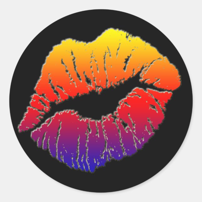 smooch classic round sticker (Front)