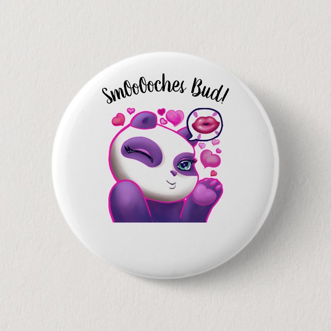 SMOOCH ME 6 CM ROUND BADGE (Front)