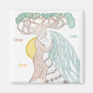 Smooching Tree Couple Magnet