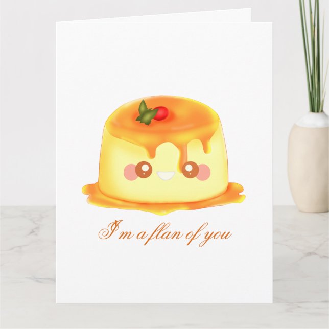 Smooth And Creamy Caramel Spanish Flan Card (Front)