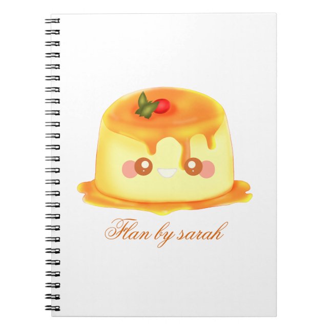 Smooth And Creamy Caramel Spanish Flan Notebook (Front)