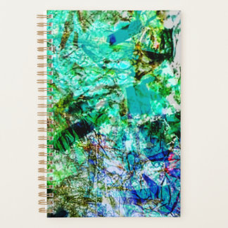 Smooth blue abstract planner,Relaxed blue abstract Planner
