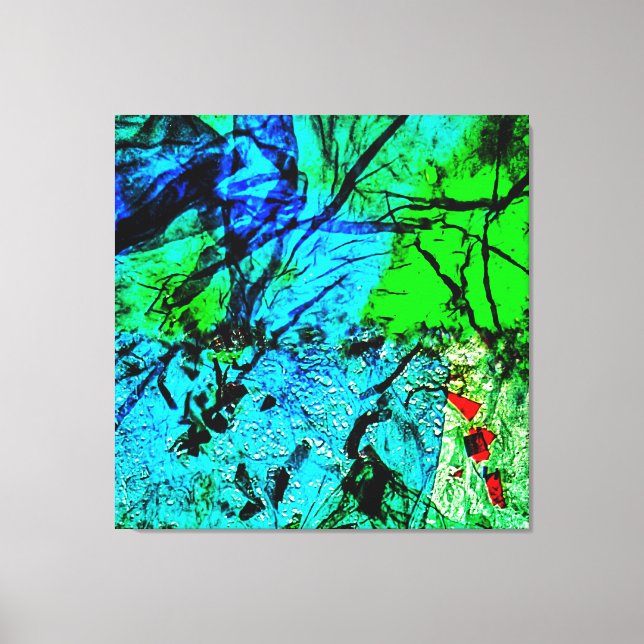 Smooth blue abstract Stretched Canvas Print,Calm  (Front)