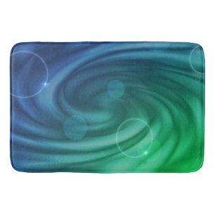 Smooth Blue And Green Colour Mix Vortex Bath Mat