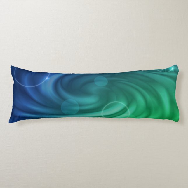 Smooth Blue And Green Colour Mix  Vortex Body Cushion (Front)