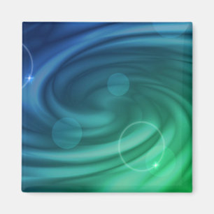 Smooth Blue And Green Colour Mix Vortex Magnet