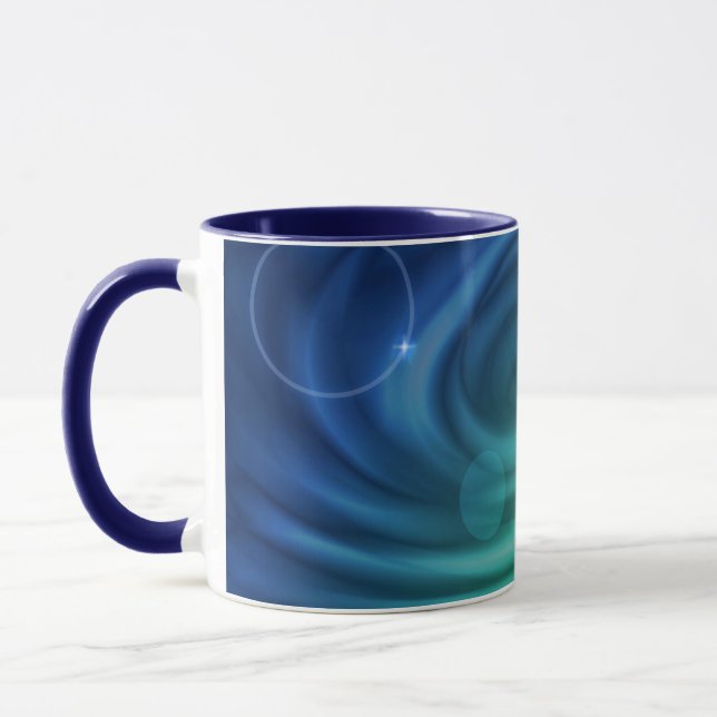 Smooth Blue And Green Colour Mix  Vortex Mug (Left)