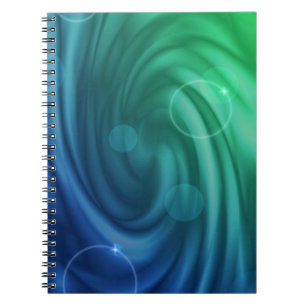 Smooth Blue And Green Colour Mix  Vortex Notebook