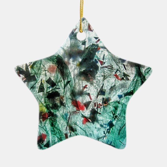 Smooth blue ornament star,Abstract star decor (Front)