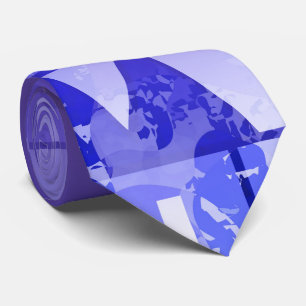 Smooth Blue Purple Geometric Gradient Border Tie