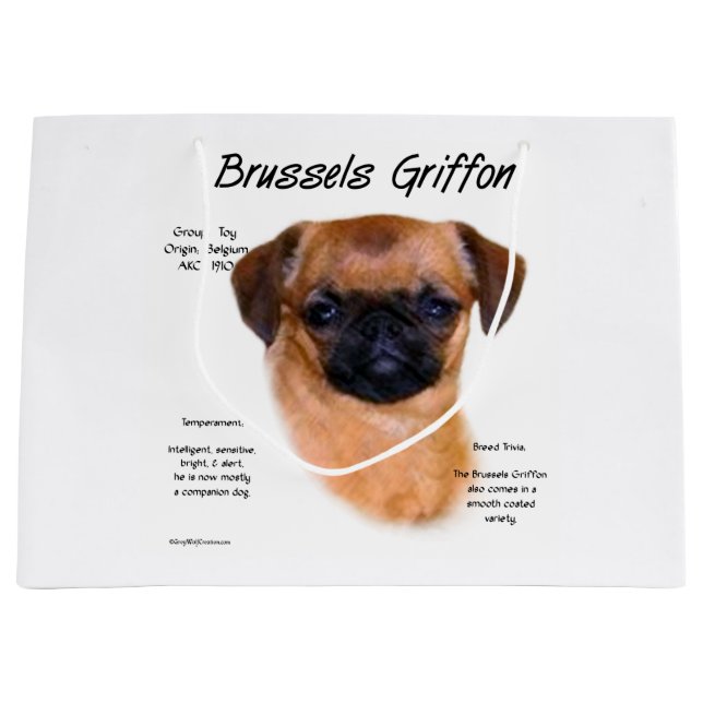 Smooth Brussels Griffon History Large Gift Bag (Front)