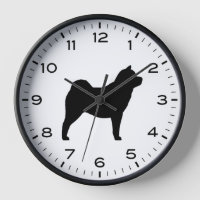 Smooth Chow Dog Breed Silhouette