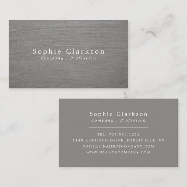 Smooth Clay Effect, Rustic Business Card (Front/Back)